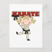 KARATE - Blond Girl T-shirts en cadeautjes Briefkaart (Voorkant)