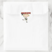 KARATE - Blond Meisje T-shirts en geschenken Ronde Sticker (Tas)