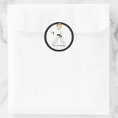 KARATE BOY Blackbelt Verjaardagsfeestje Favor Stic Ronde Sticker (Tas)