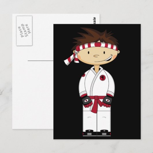 Karate Boy Briefkaart (Voorkant / Achterkant)