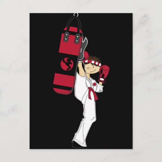 Karate Boy Briefkaart (Voorkant)