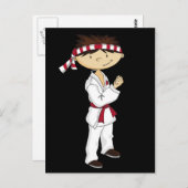 Karate Boy Briefkaart (Voorkant / Achterkant)