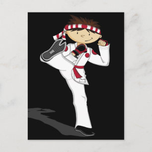 Karate Boy Briefkaart