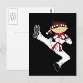 Karate Boy Briefkaart (Voorkant / Achterkant)