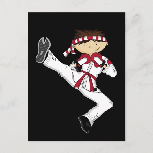 Karate Boy Briefkaart (Voorkant)