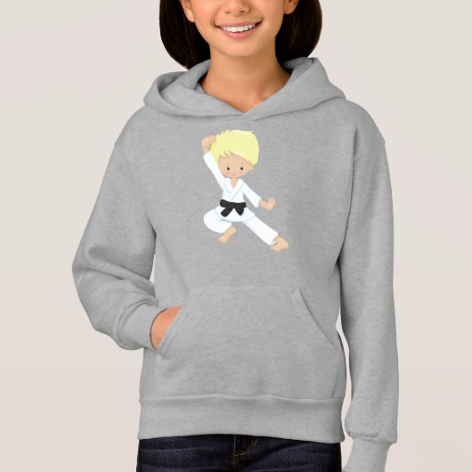 Karate Boy, Cute Boy, Black Belt, Blond haar (Voorkant)