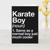 Karate Boy Definitie Grappige vechtsporten Kaart (Gele Bloem)
