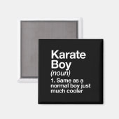 Karate Boy Definitie Grappige vechtsporten Magneet (Voorkant / Achterkant)