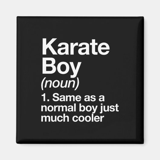 Karate Boy Definitie Grappige vechtsporten Magneet (Voorkant)