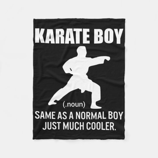 Karate Boy Funny Definition Martial Arts Gift Fleece Deken (Voorkant)