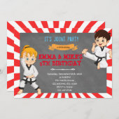 Karate boy girl joint kaart (Voorkant / Achterkant)