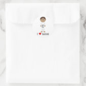 Karate Boy: Ik hou van karate Ronde Sticker (Tas)