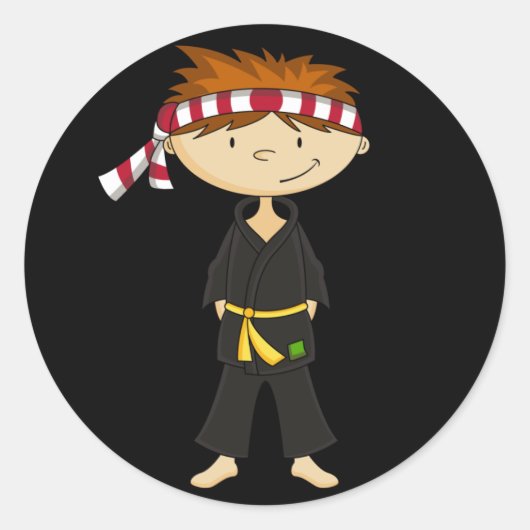 Karate Boy Sticker Sheet (Voorkant)