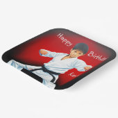 Karate Boy Verjaardag Papieren Bordje (Gebogen)