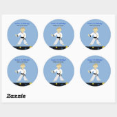 KARATE BOY Zwart Riem Verjaardagsgunst Sticker (Vel)