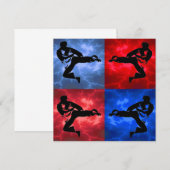 Karate Boys Birthday Party Kaart (Voorkant / Achterkant)