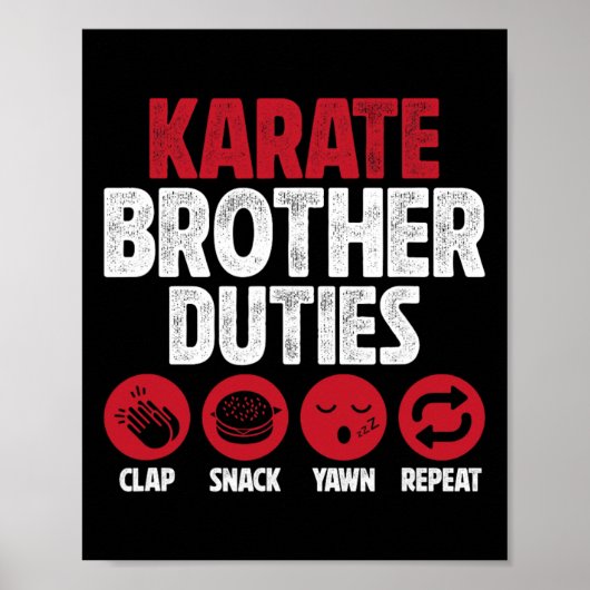 Karate broer plichten Karate Broer Poster (Voorkant)