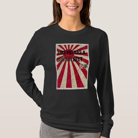 Karate Brown Belt Youth Kind T-shirt (Voorkant)