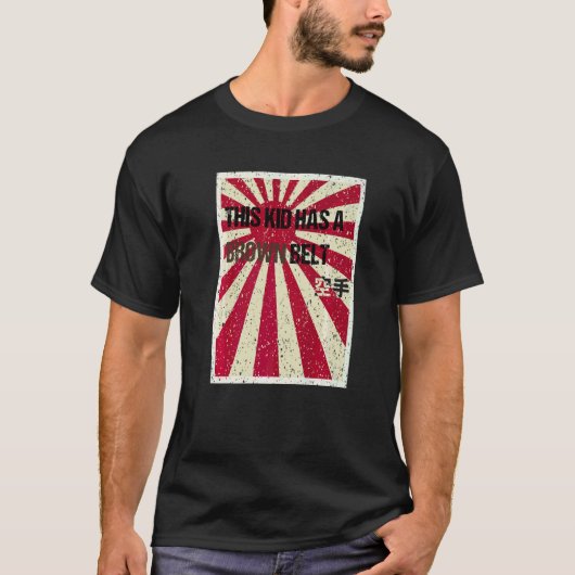 Karate bruine band jeugd kind t-shirt (Voorkant)