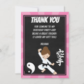 Karate Bruine Haren Meisje Verjaardag Dank Kaart (Voorkant)
