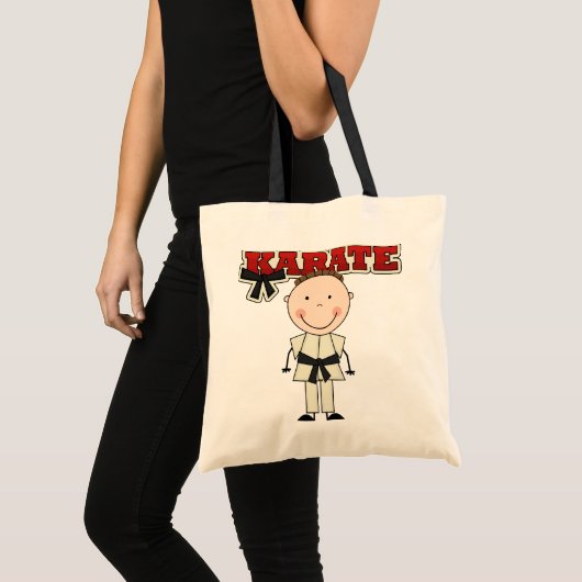 KARATE - Brunette Boy T-shirts en cadeautjes Tote Bag (Voorkant (product))