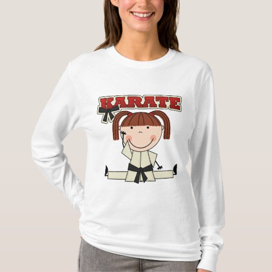 KARATE - Brunette Girl T-shirts en cadeautjes (Voorkant)