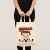 KARATE - Brunette Girl T-shirts en cadeautjes Tote Bag (Voorkant (product))