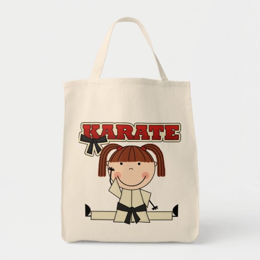 KARATE - Brunette Girl T-shirts en cadeautjes Tote Bag (Voorkant)