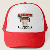 KARATE - Brunette Girl T-shirts en cadeautjes Trucker Pet (Voorkant)