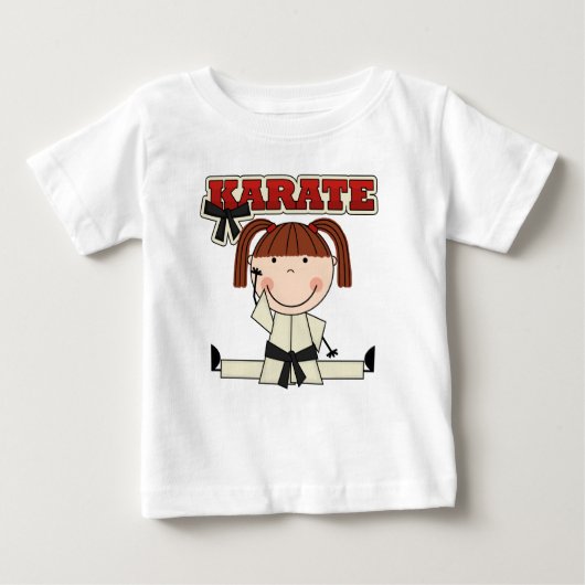 KARATE - Brunette Meisje T-shirts en geschenken (Voorkant)