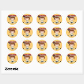 KARATE - Brunette Meisje T-shirts en geschenken Ronde Sticker (Vel)