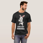 Karate Bunny Cute But Dangerous Funny Martial Arts T-shirt (Voorkant volledig)
