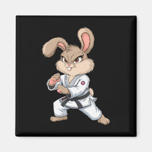 Karate Bunny Martial Arts Konijn Grappig Voor Kind Magneet