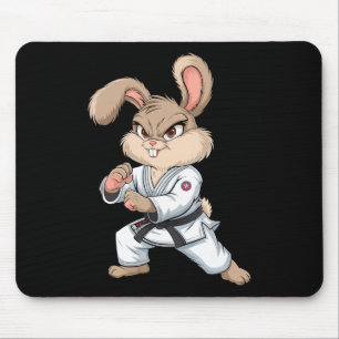 Karate Bunny Martial Arts Konijn Grappig Voor Kind Muismat