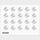 Karate-Bunny Ronde Sticker (Vel)