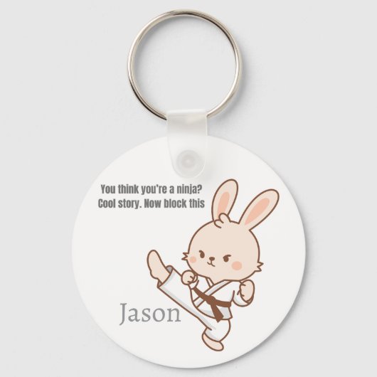 Karate Bunny-sleutelhanger  Sleutelhanger (Voorkant)