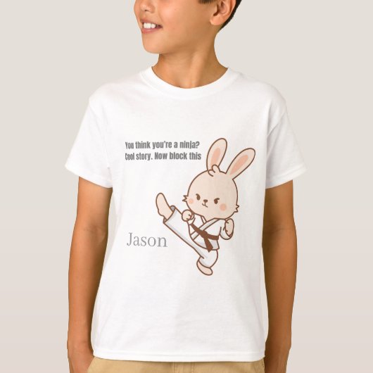 Karate Bunny T-shirt (Voorkant)