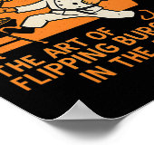 Karate Burgers Flip Cooking Martial Arts Humor Des Poster (Hoek)