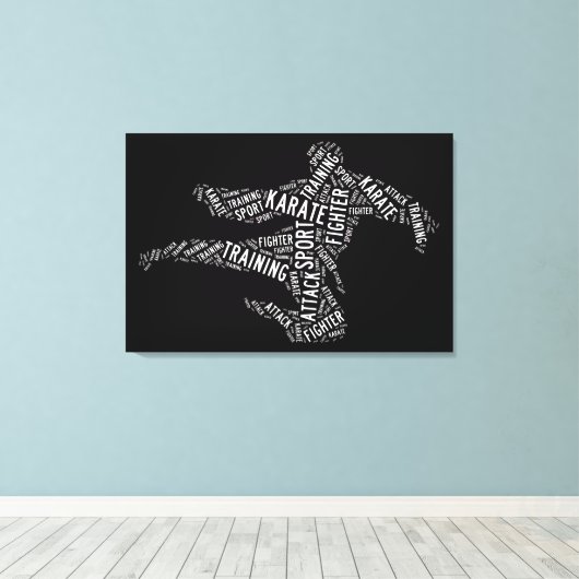 Karate Canvas Afdruk (Insitu (Houten vloer))