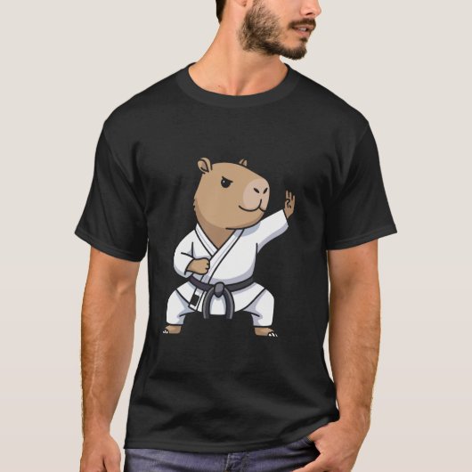 Karate Capybara Vechtkunst Grappig Voor Kinderen J T-shirt (Voorkant)