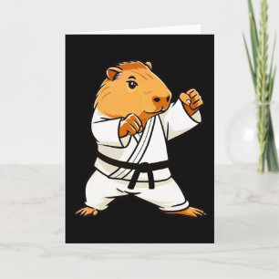 Karate Capyra Funny Martial Arts MMA Mannen Teen B Kaart
