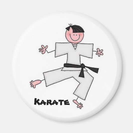 Karate Cartoon Magnet (Voorkant)