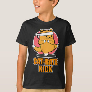 Karate Cat Design voor sportfans - Cat-rate Kick T-shirt