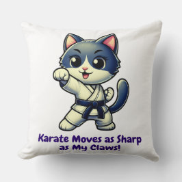 Karate Cat Martial Arts Workout Training Kussen