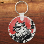 Karate Cat Sleutelhanger (Achterkant)
