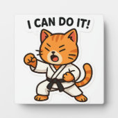 Karate Cat Sticker Fotoplaat (Voorkant)
