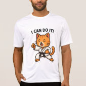 Karate Cat Sticker T-shirt (Voorkant)