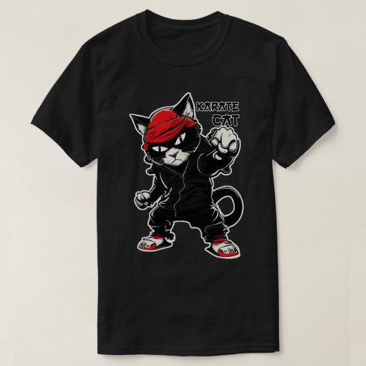 Karate Cat T-shirt (Design voorkant)
