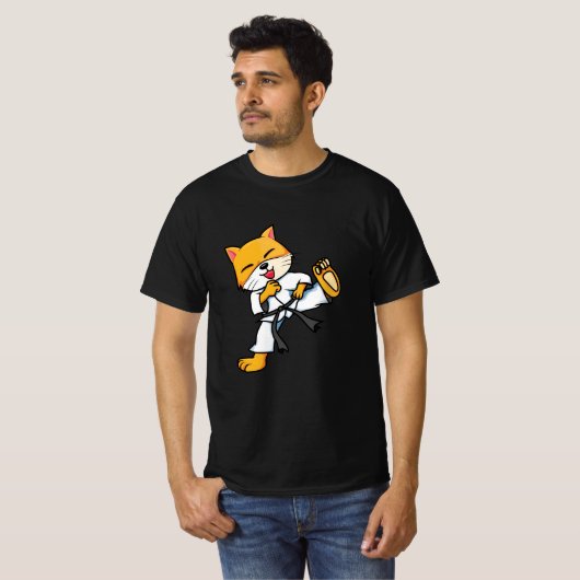 Karate Cat T-shirt (Voorkant volledig)