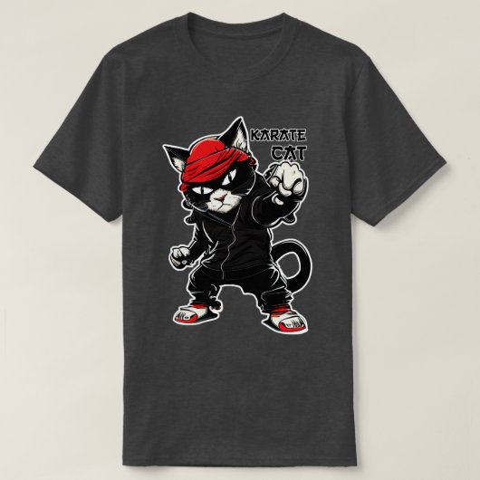 Karate Cat T-shirt (Design voorkant)